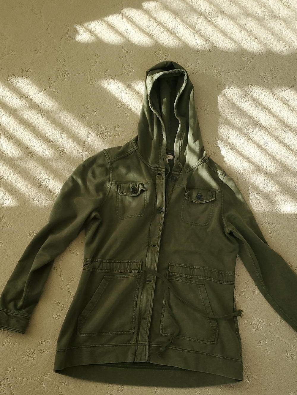 Lucky Brand Olive Green Hooded Jacket